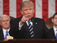 President Donald Trump P ’00 delivers his first address to a joint session Congress on February 28, 2017.