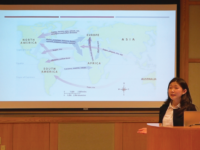 Ariel Kim '20 presents on how the Black Death helped lay the foundation for modern Europe.