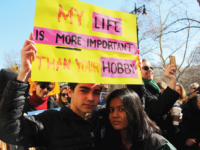 Students who marched included Sam Kaplan '19, Shraya Poetti '19