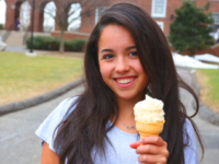 Allie Santiago ’ 19 wants her teachers and classmates to know that she works at the Durham Dari Serve.