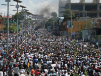 On October 13, protestors calling for the resignation of President Moïse and for "another Haiti" marched through Port-au-Prince.
Photo courtesy of Associated Press