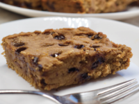 Plant-based blondies are a more sustainable option than traditional blondies.
Photo courtesy of AdaptedEats