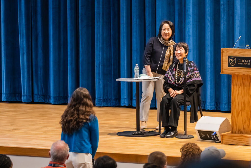 Atomic Bomb Survivor Ms. Toshiko Tanaka Speaks at School Meeting
